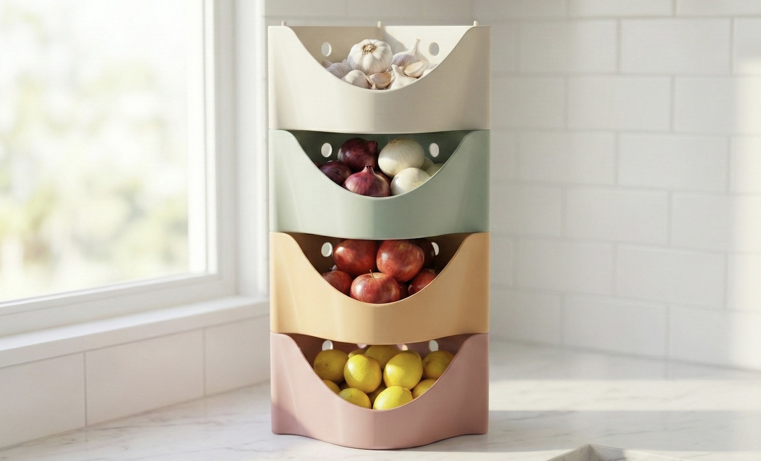 Ugaone Posude za Skladištenje – Set na Slaganje - Kuhinjski dodaci, slika 2